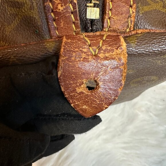 Authentic Louis Vuitton Monogram Coated Canvas Sac Souple 45 Boston Travel Bag - Picture 11 of 17